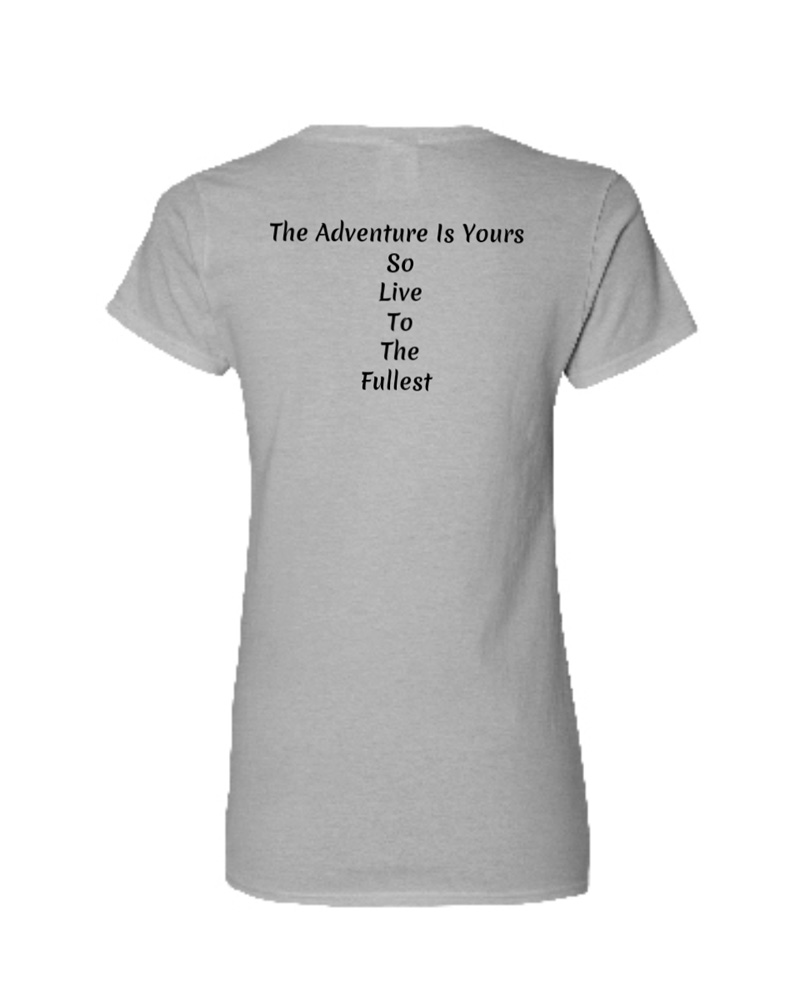Women's Gray Shirt with Wykoffs Adventures Logo - Image 2