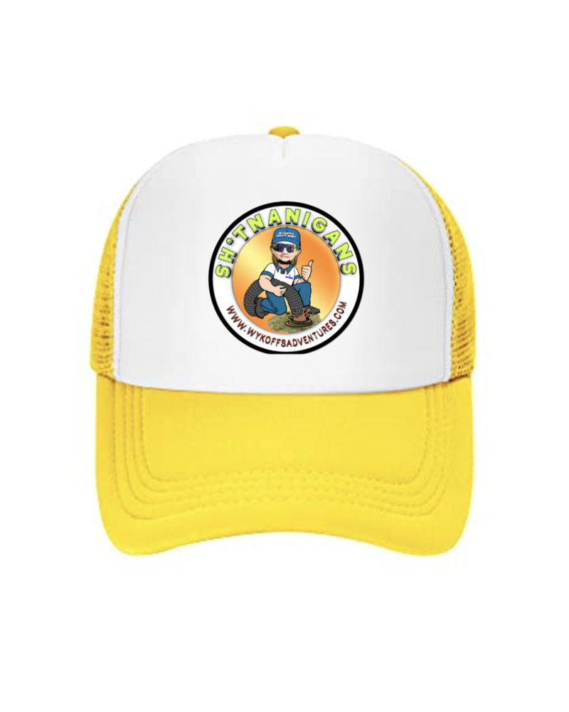 Wykoffs Adventures Yellow with Shitnanigans Logo