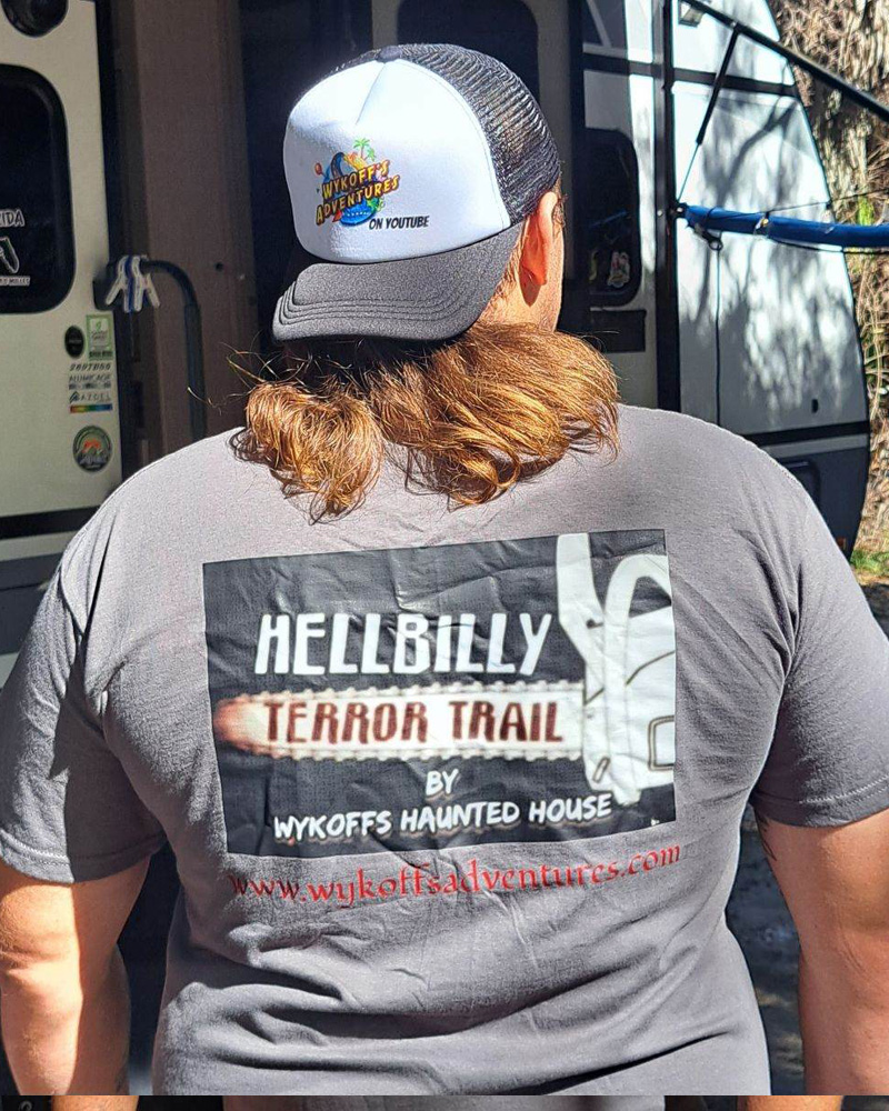 Unisex Gray Shirt with Hellbilly Terror Trail